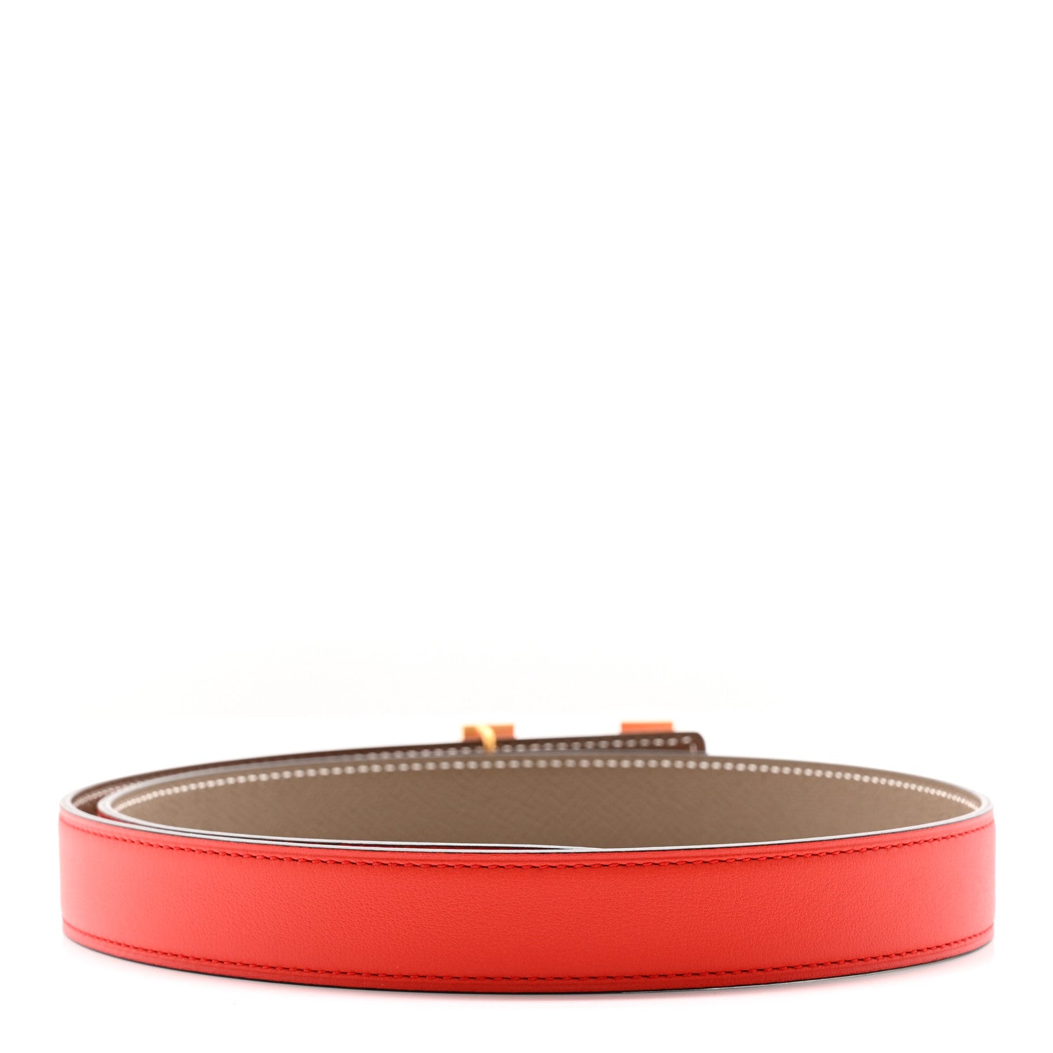 Hermes Swift Epsom 24mm Constance H Belt 70 28 Rouge De Coeur Etoupe 2 of 8