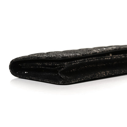 Chanel Metallic Tweed Quilted Clutch Black Dark Silver 7 of 12