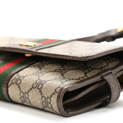 Gucci X BALENCIAGA BB Supreme Monogram Web Ophidia Crossbody Wallet Beige New Acero 10 of 13