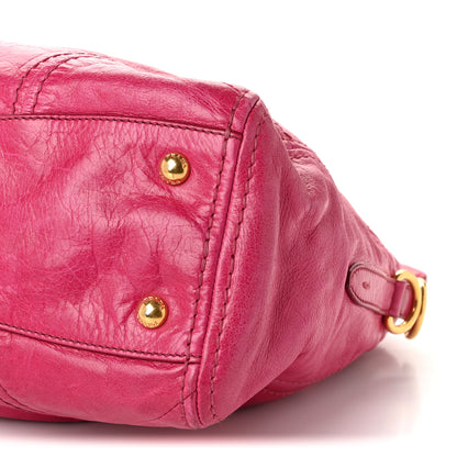 Prada Vitello Shine Zip Tote Pink 21 of 21
