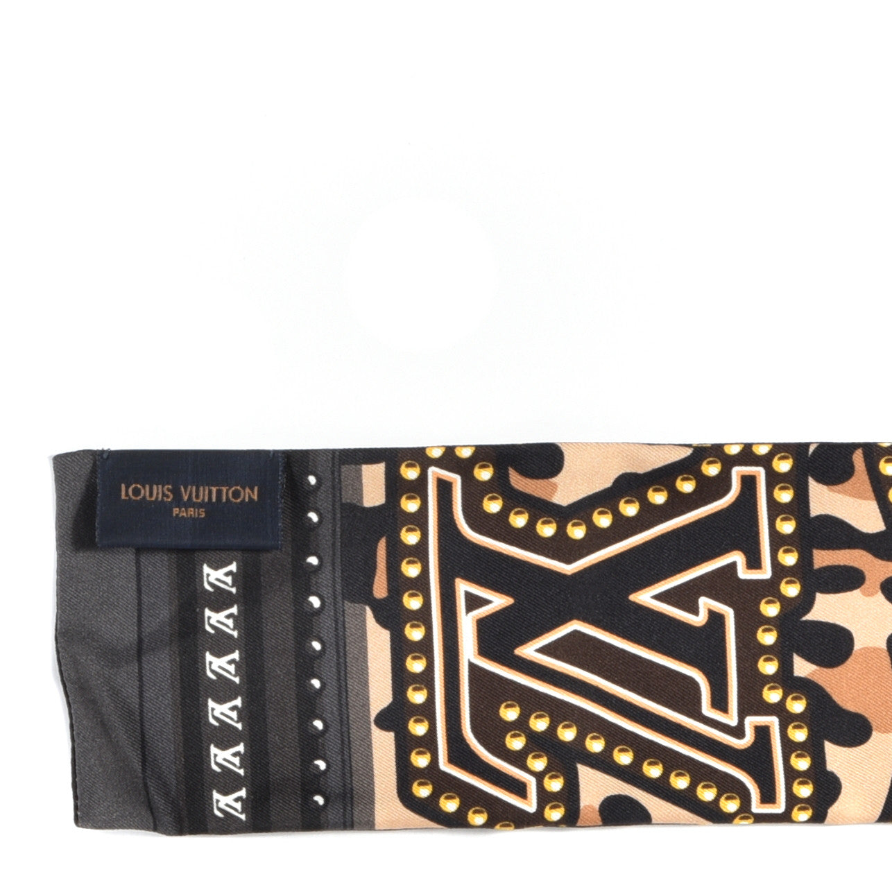 Louis Vuitton Silk Monogram LV World Bandeau Brown 3 of 3