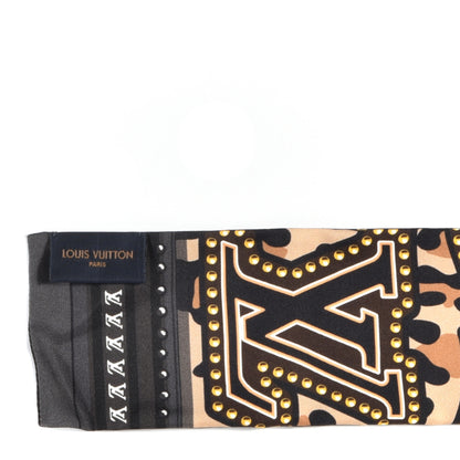 Louis Vuitton Silk Monogram LV World Bandeau Brown 3 of 3