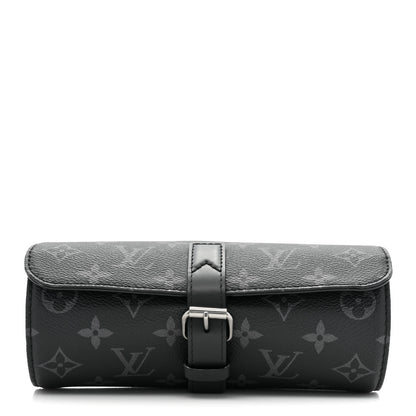 Louis Vuitton Monogram Eclipse 3 Watch Travel Case 1 of 7