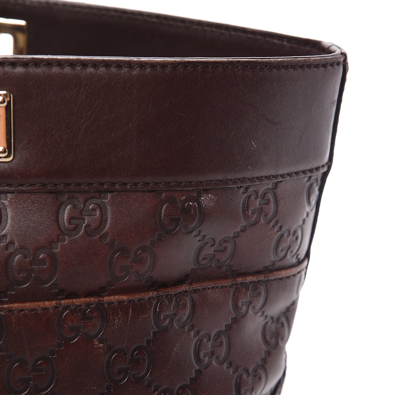 Gucci Guccissima Large Punch Tote Chocolate 12 of 17
