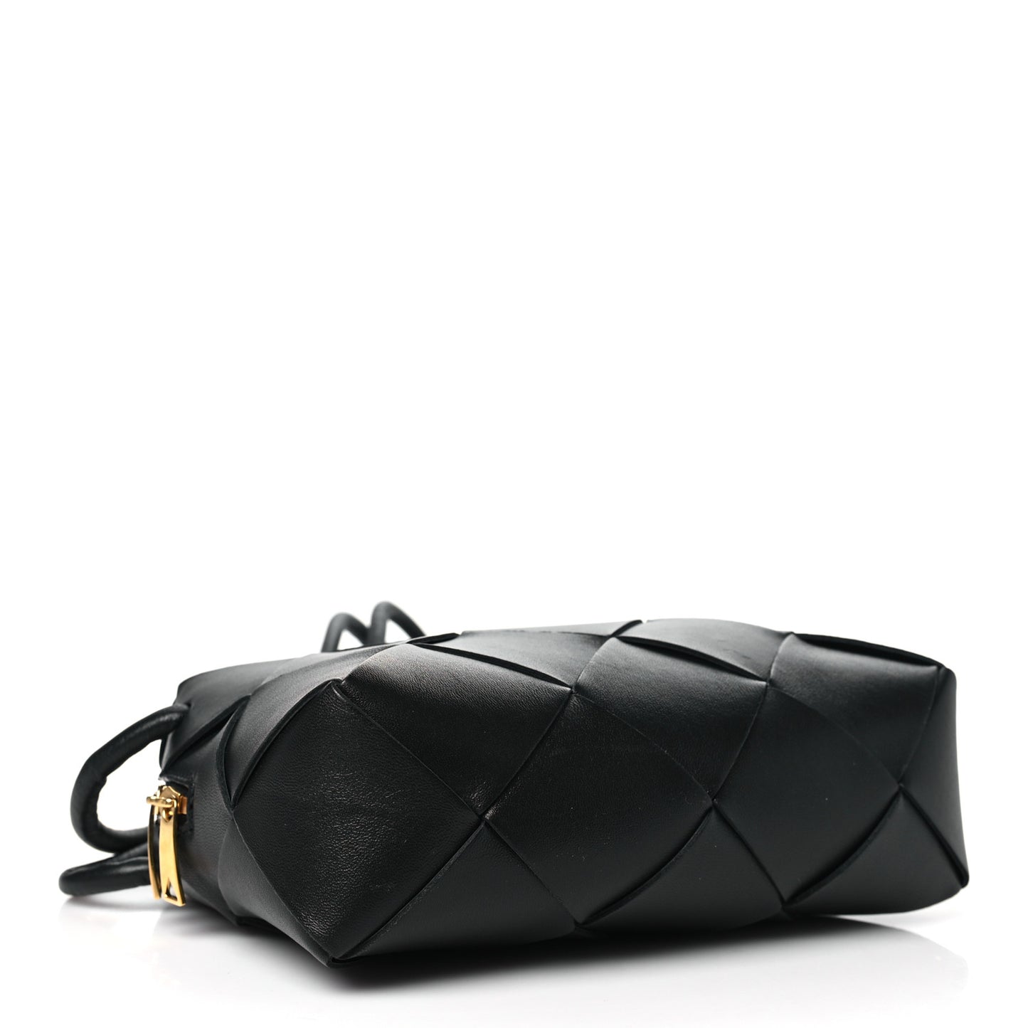 Lambskin Maxi Intrecciato Small Cassette Camera Bag Black