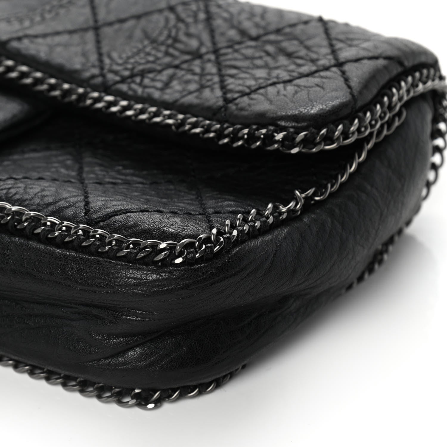 Chanel Distressed Lambskin Medium Leo Lion Flap Black 8 of 9