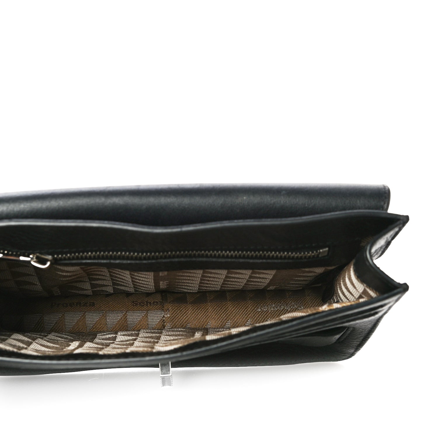 Textured Leather PS11 Wristlet Clutch Black
