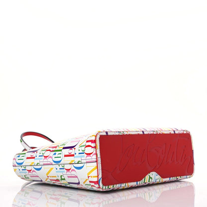Christian Louboutin Calfskin Small Cabata Tote White Multicolor 5 of 15