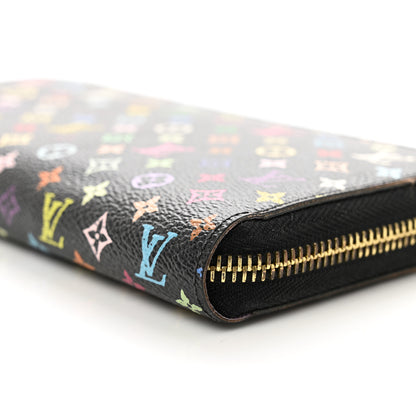 Louis Vuitton Monogram Multicolor Zippy Wallet Black Violet 7 of 9