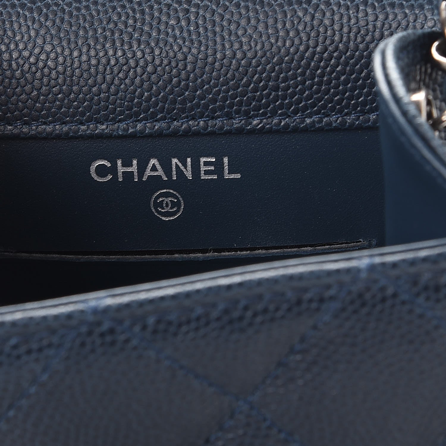Chanel Caviar Quilted Extra Mini Wallet On Chain WOC Blue 7 of 10