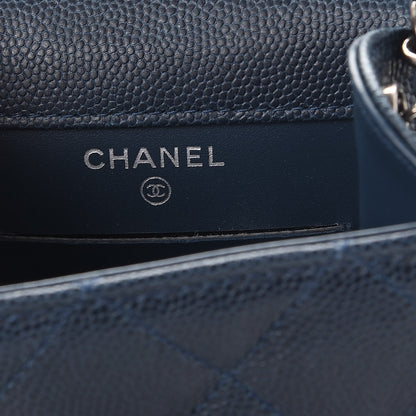 Chanel Caviar Quilted Extra Mini Wallet On Chain WOC Blue 7 of 10