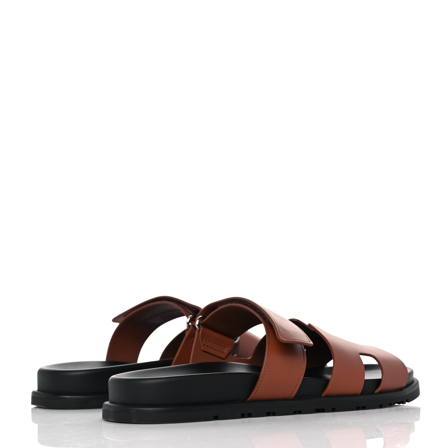 Hermes Calfskin Womens Chypre Sandals 41 Gold 4 of 9