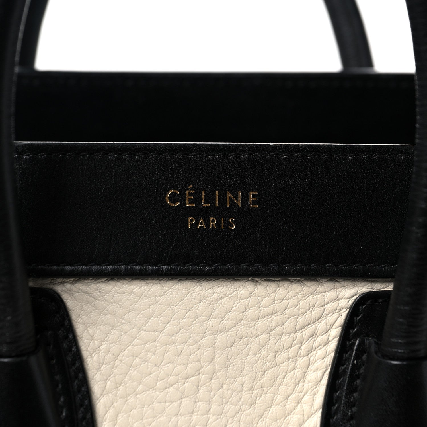 Celine Elephant Calfskin Nano Tri-Color Luggage White Yellow Black 6 of 8