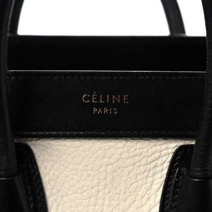 Celine Elephant Calfskin Nano Tri-Color Luggage White Yellow Black 6 of 8