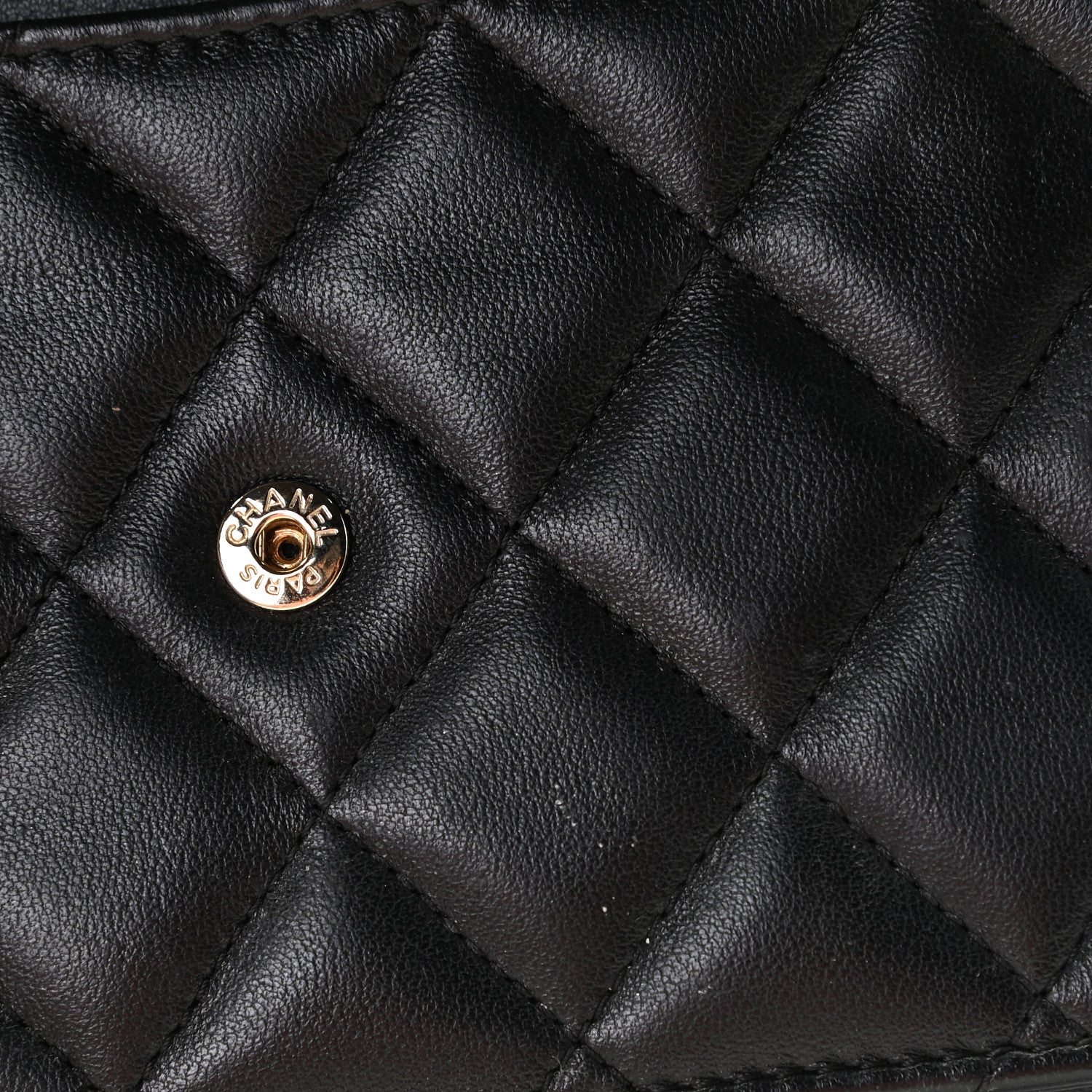 Chanel Lambskin Quilted Wallet On Chain WOC Black 9 of 10
