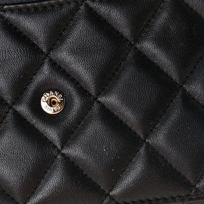 Chanel Lambskin Quilted Wallet On Chain WOC Black 9 of 10