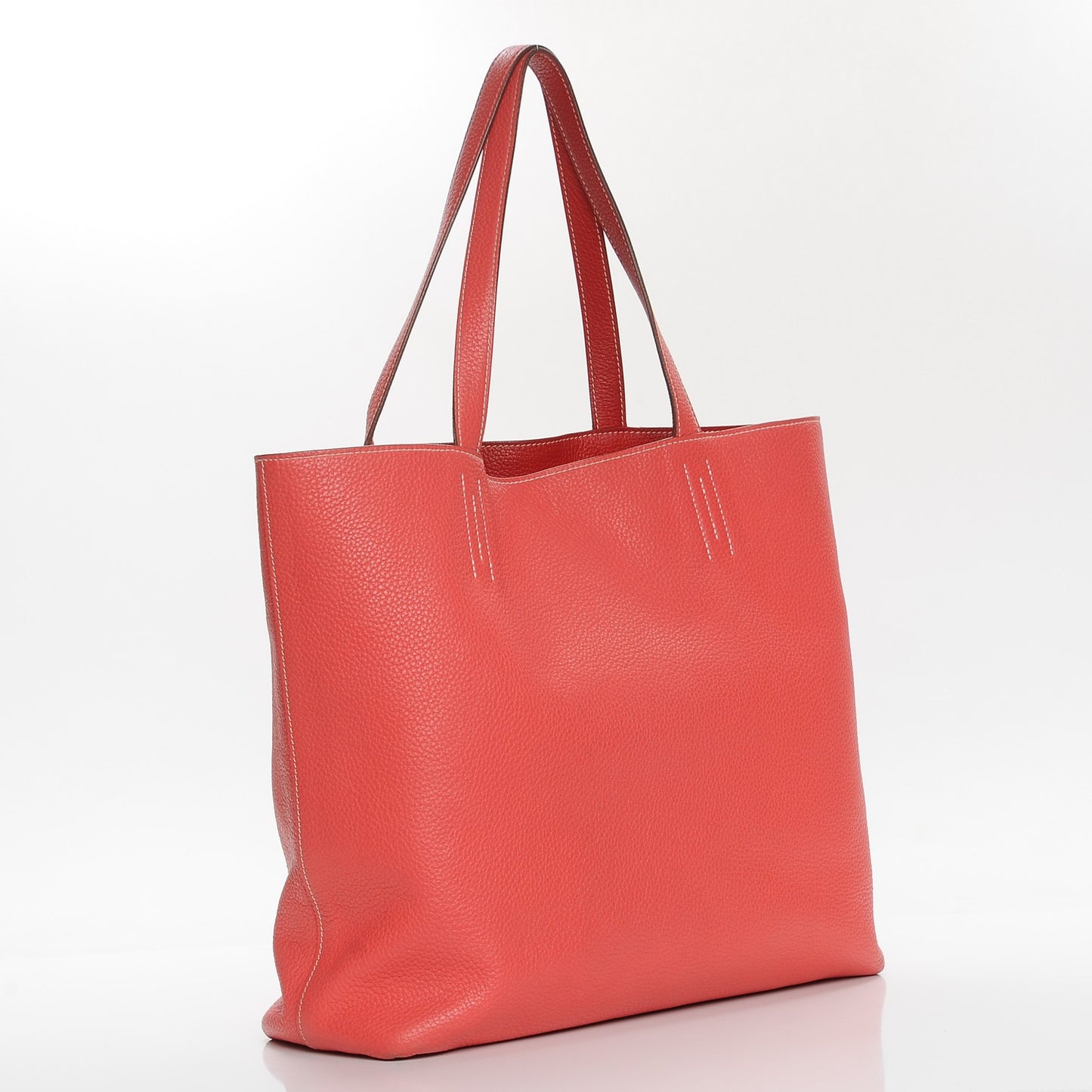 Taurillon Clemence Double Sens 36 Reversible Tote Peony Sanguine