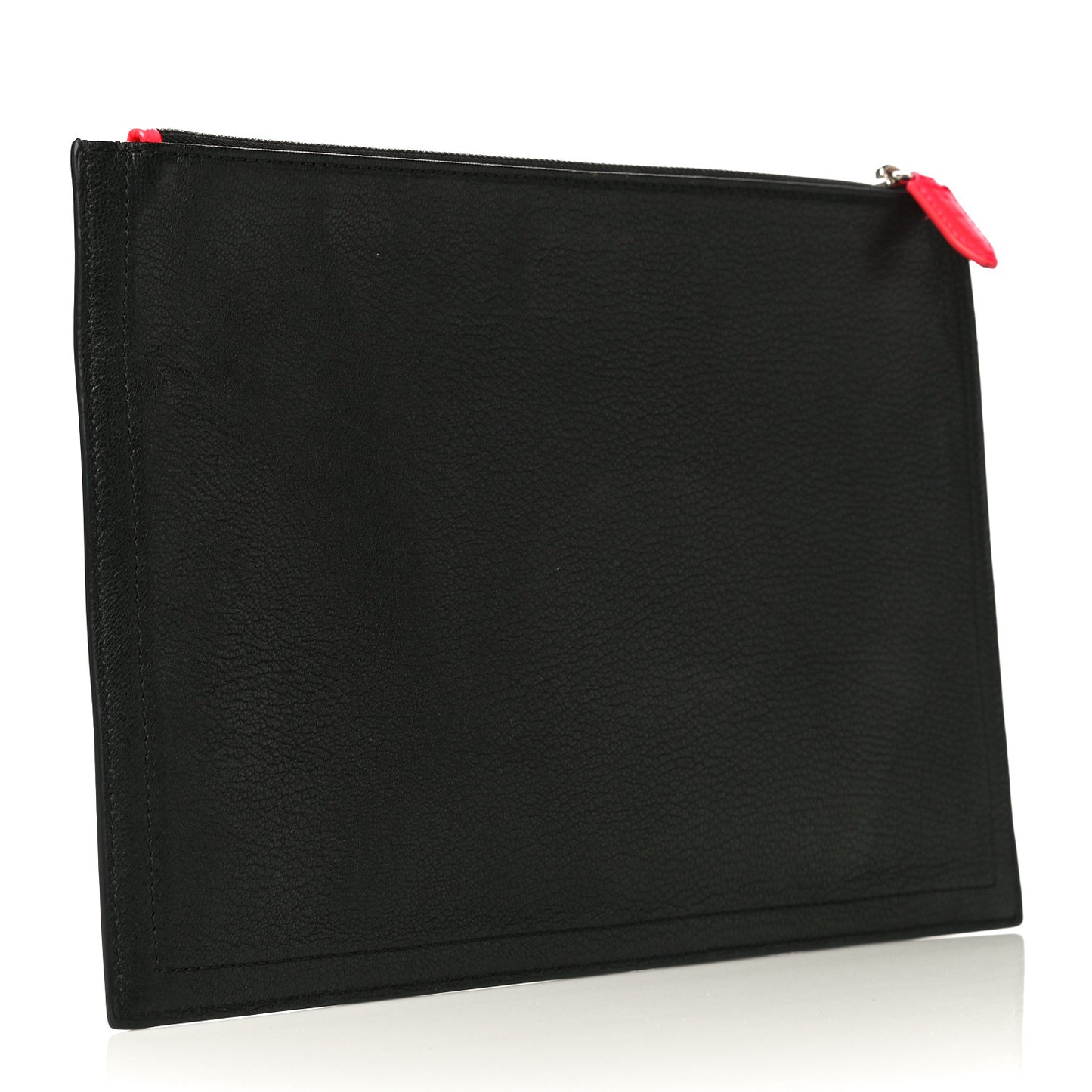 Sugar Goatskin Medium Antigona Pouch Black