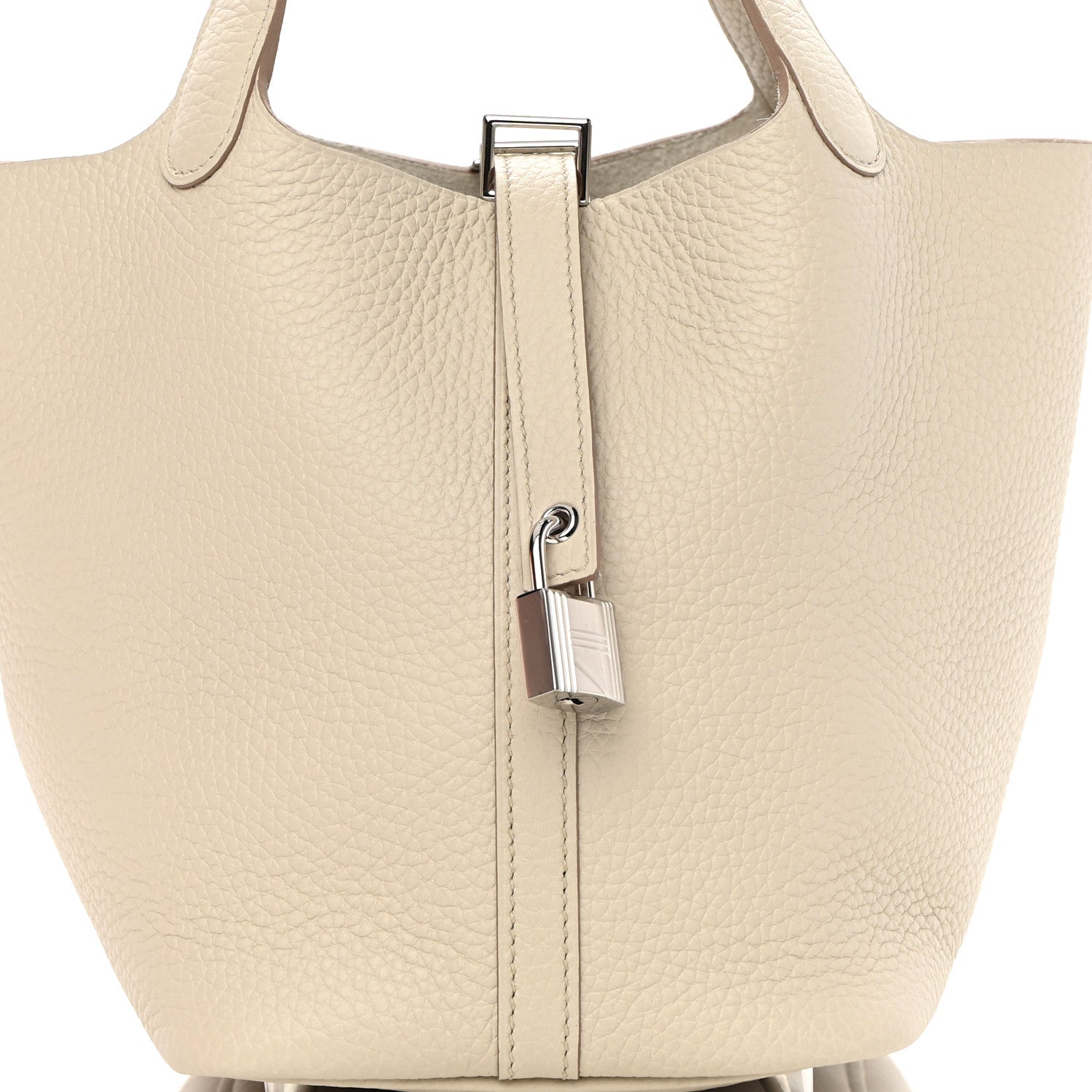 Hermes Taurillon Clemence Picotin Lock 18 PM Beton 10 of 11