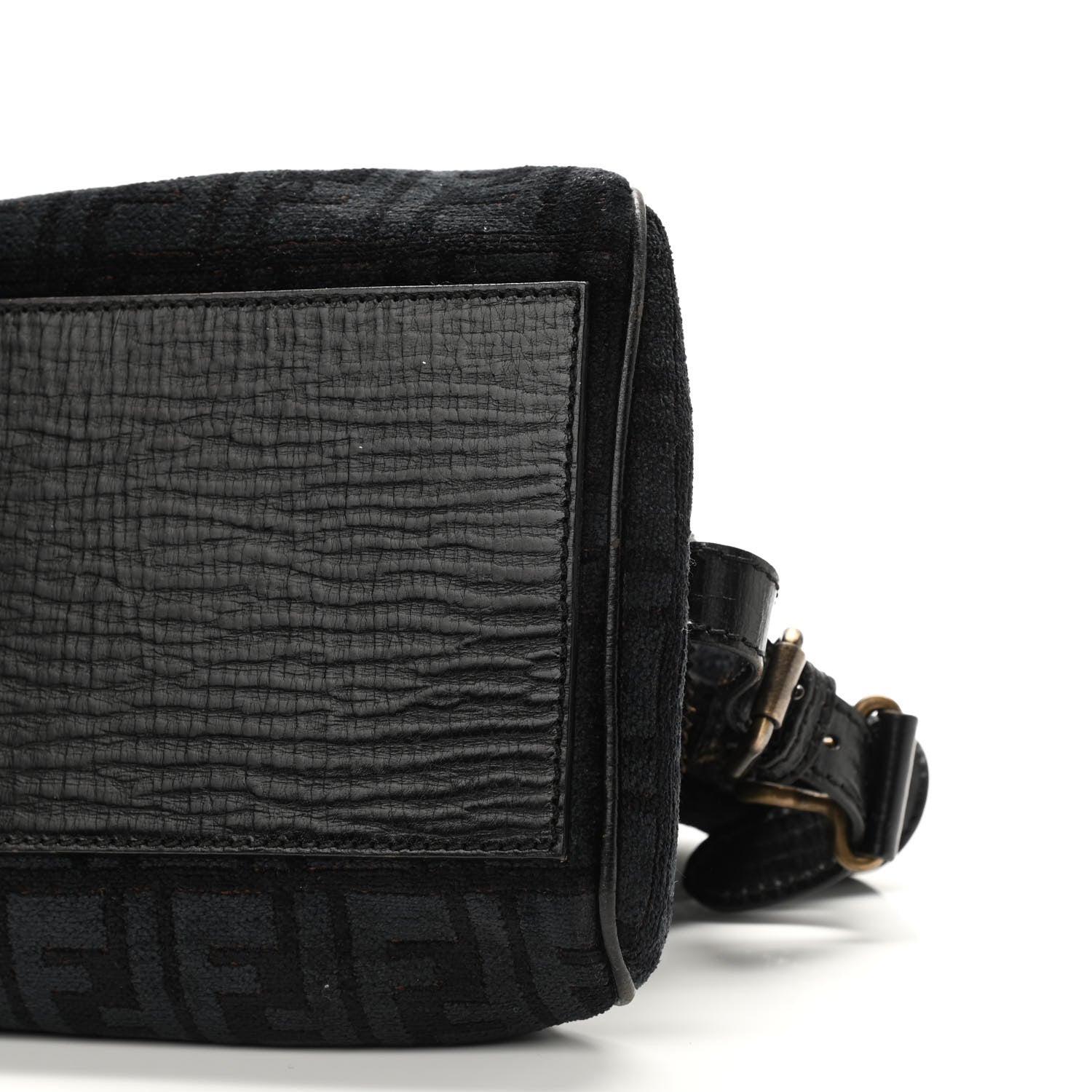 Fendi Velvet Zucca Small Bag De Jour Black 10 of 11