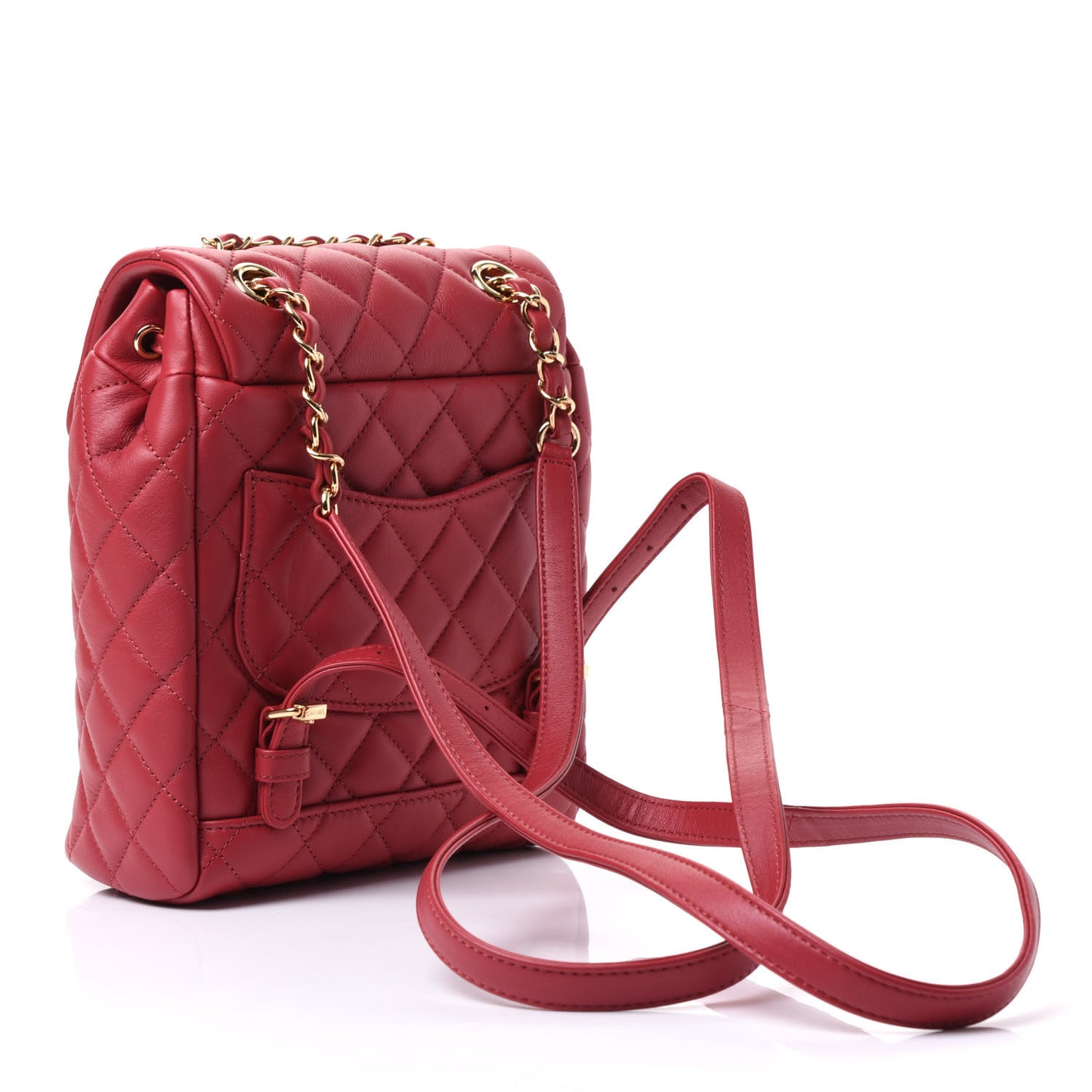 Calfskin Quilted Mini Urban Spirit Backpack Red
