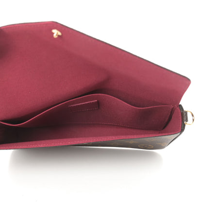 Louis Vuitton Monogram Pochette Felicie Chain Wallet Fuchsia 6 of 15