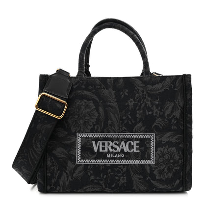 Versace Jacquard Barocco Small Athena Tote Black 1 of 9