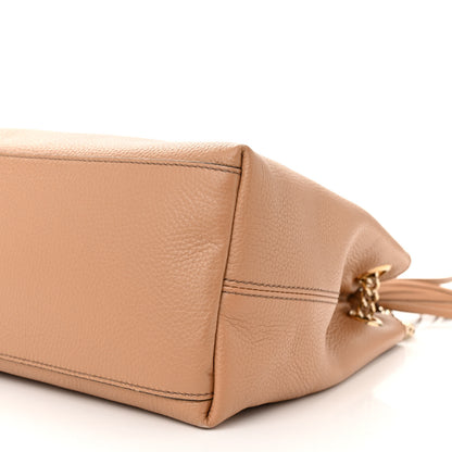 Gucci Pebbled Calfskin Medium Soho Chain Shoulder Bag Camelia 10 of 11