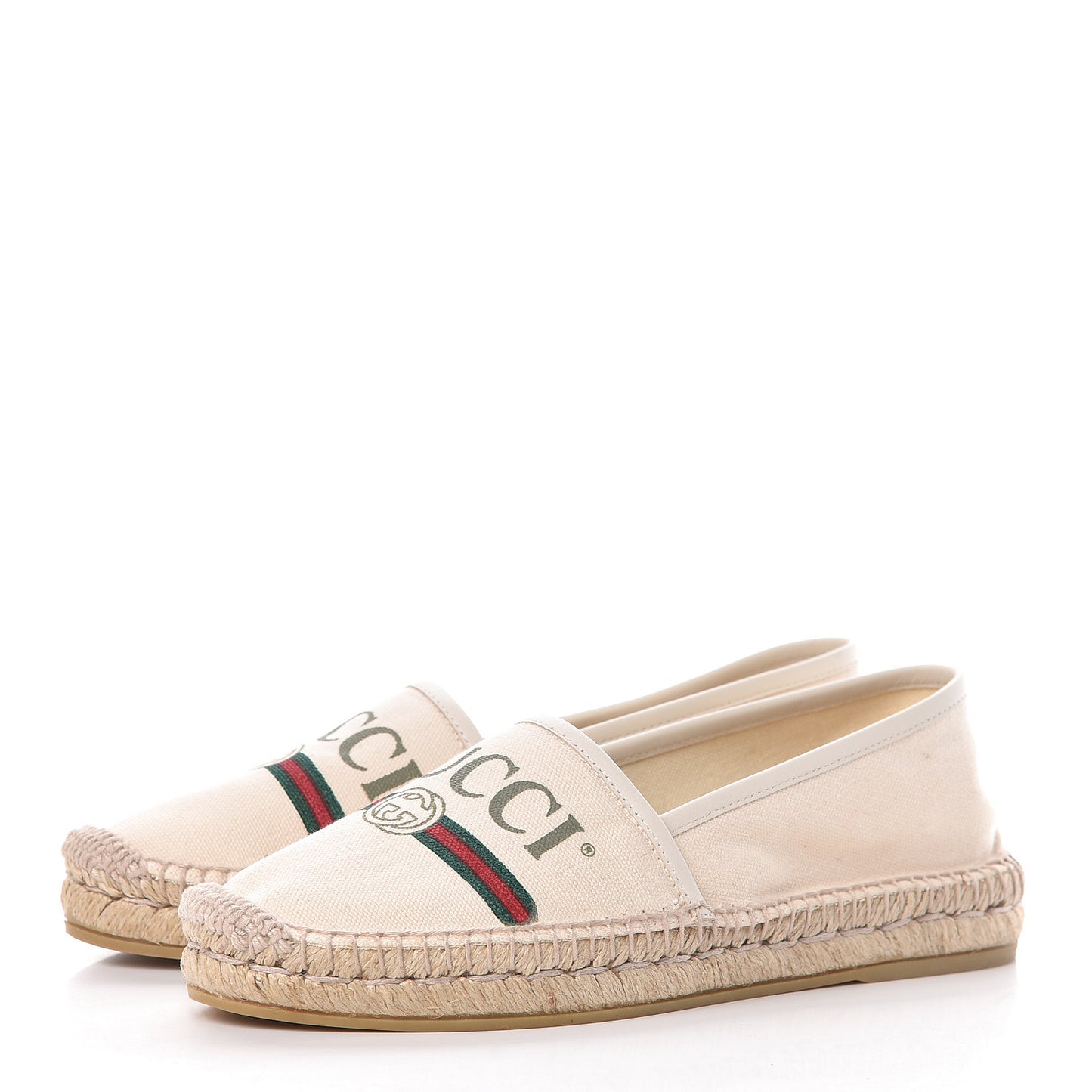 Canvas Logo Espadrilles 37 Greggio White