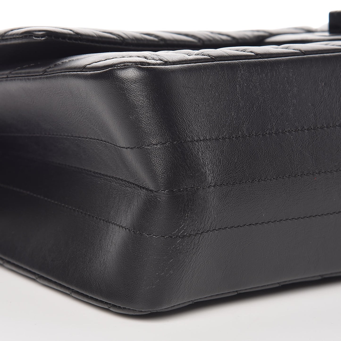 Aged Calfskin Chevron Quilted 2.55 Reissue 226 So Black