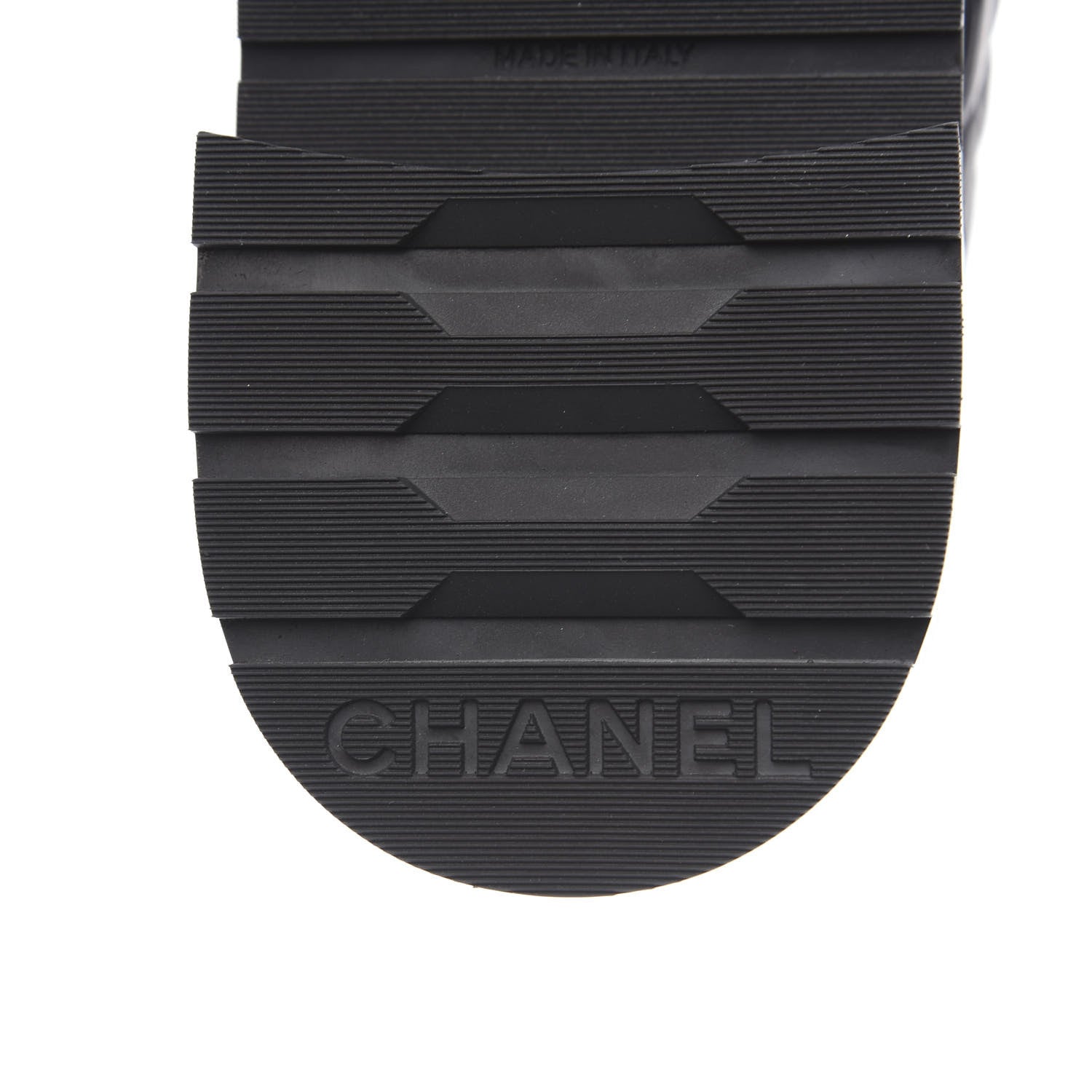 Chanel Shiny Goatskin Calfskin Quilted Lace Up Combat Boots 37.5 Black 7 of 9