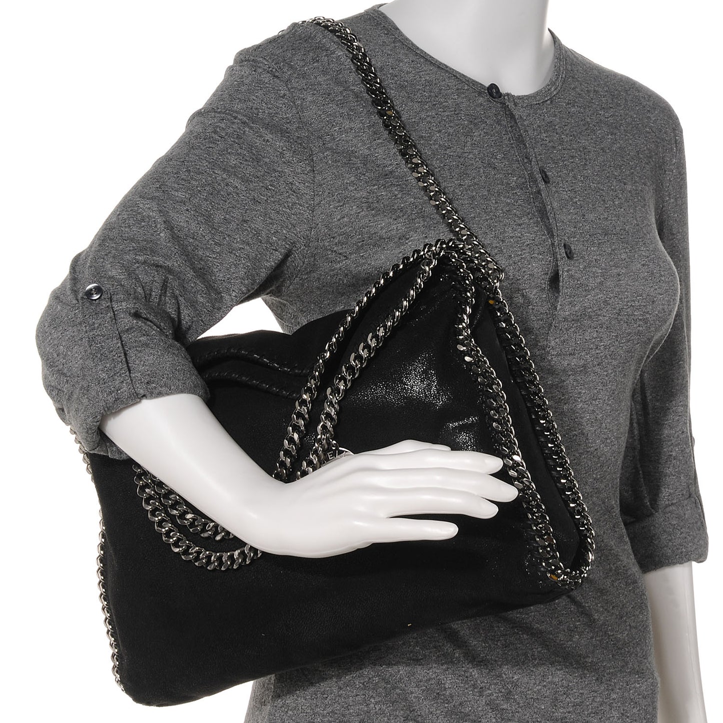 Faux Leather Falabella Black