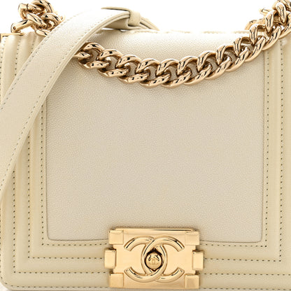 Chanel Iridescent Caviar Mini Boy Flap White 8 of 10