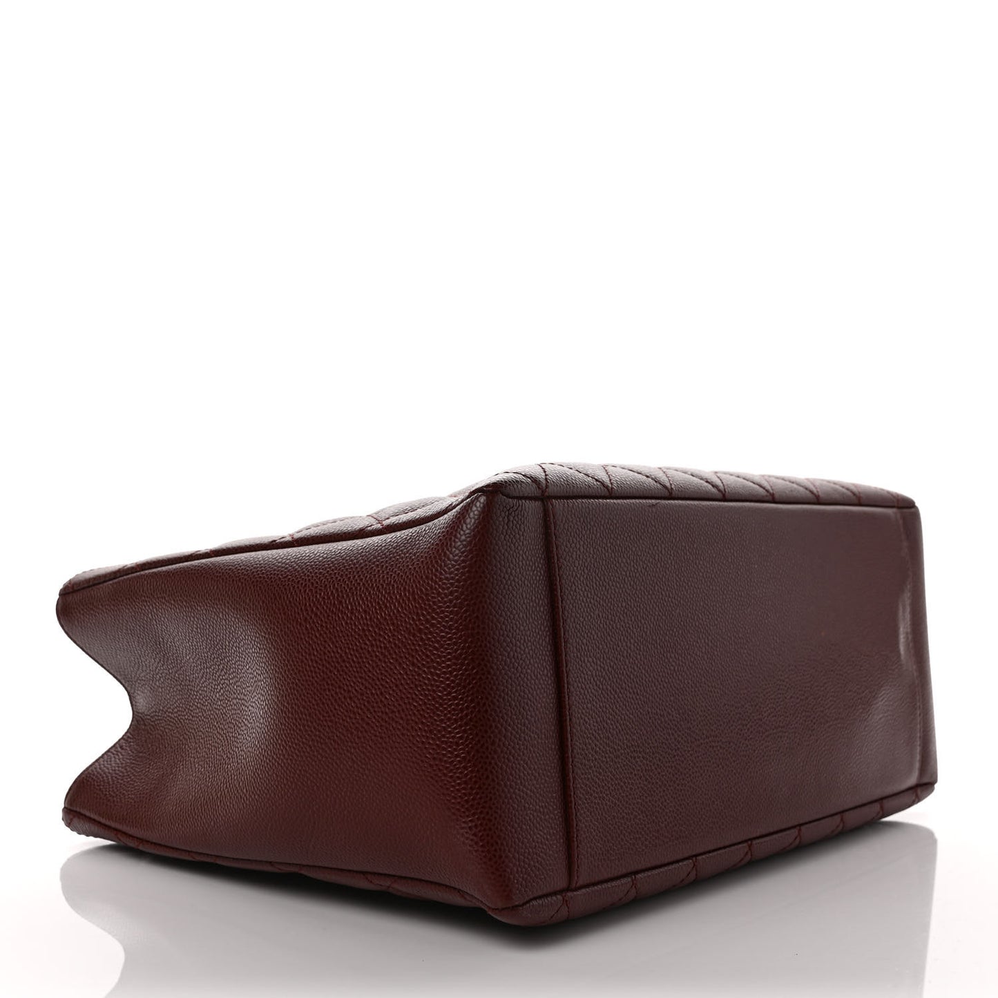 Caviar Quilted Grand Shopping Tote GST Dark Burgundy