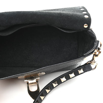 Valentino Garavani Pebbled Calfskin Mini Rockstud Crossbody Bag Black 5 of 8