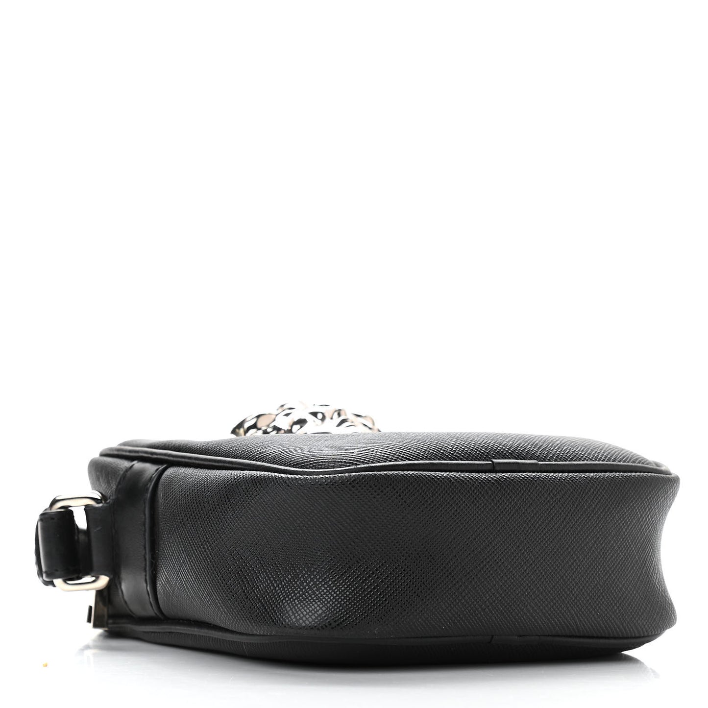 Saffiano Small Medusa Messenger Bag Black
