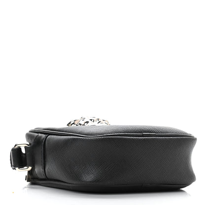 Versace Saffiano Small Medusa Messenger Bag Black 4 of 10