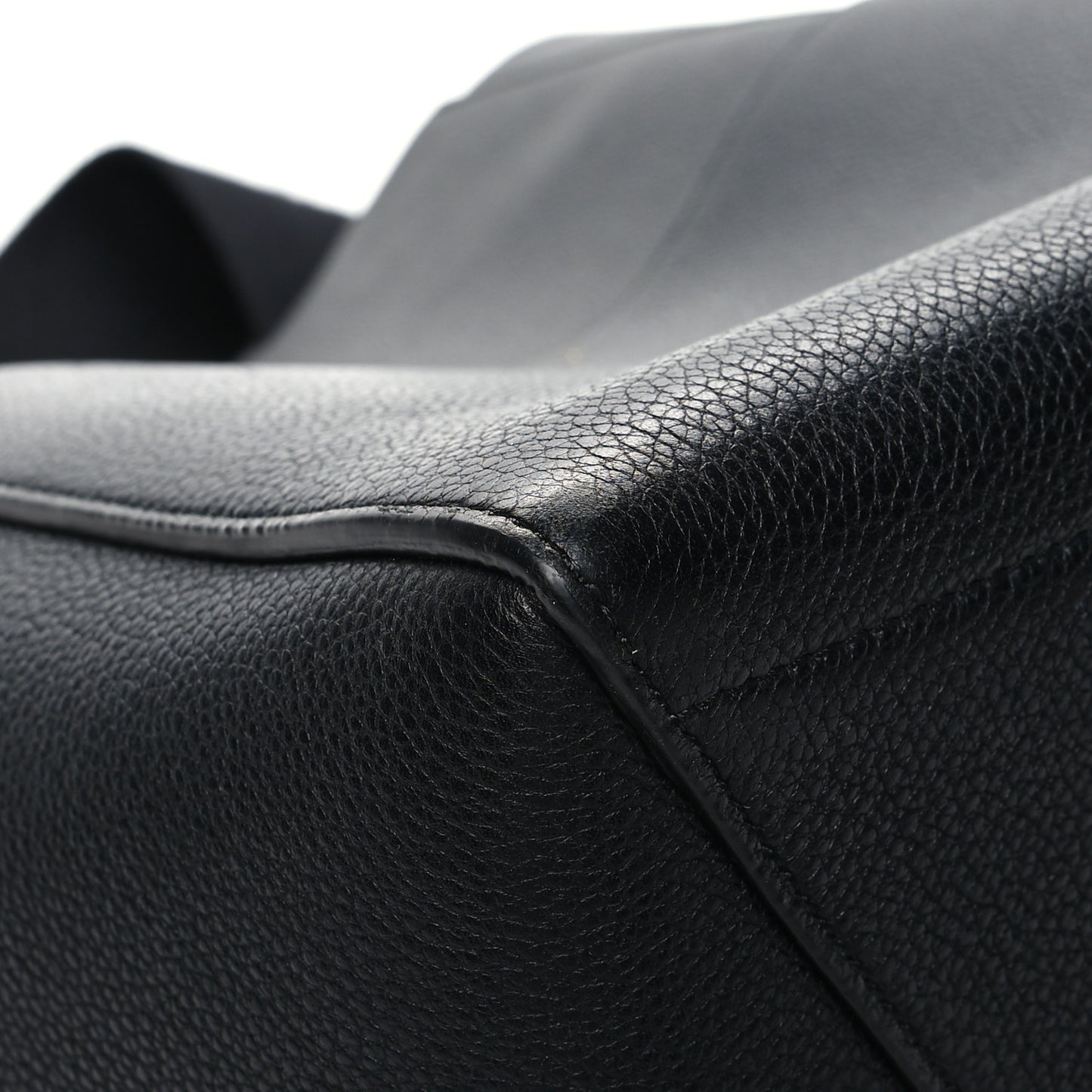 Soft Grained Calfskin Sangle Bucket Bag Black
