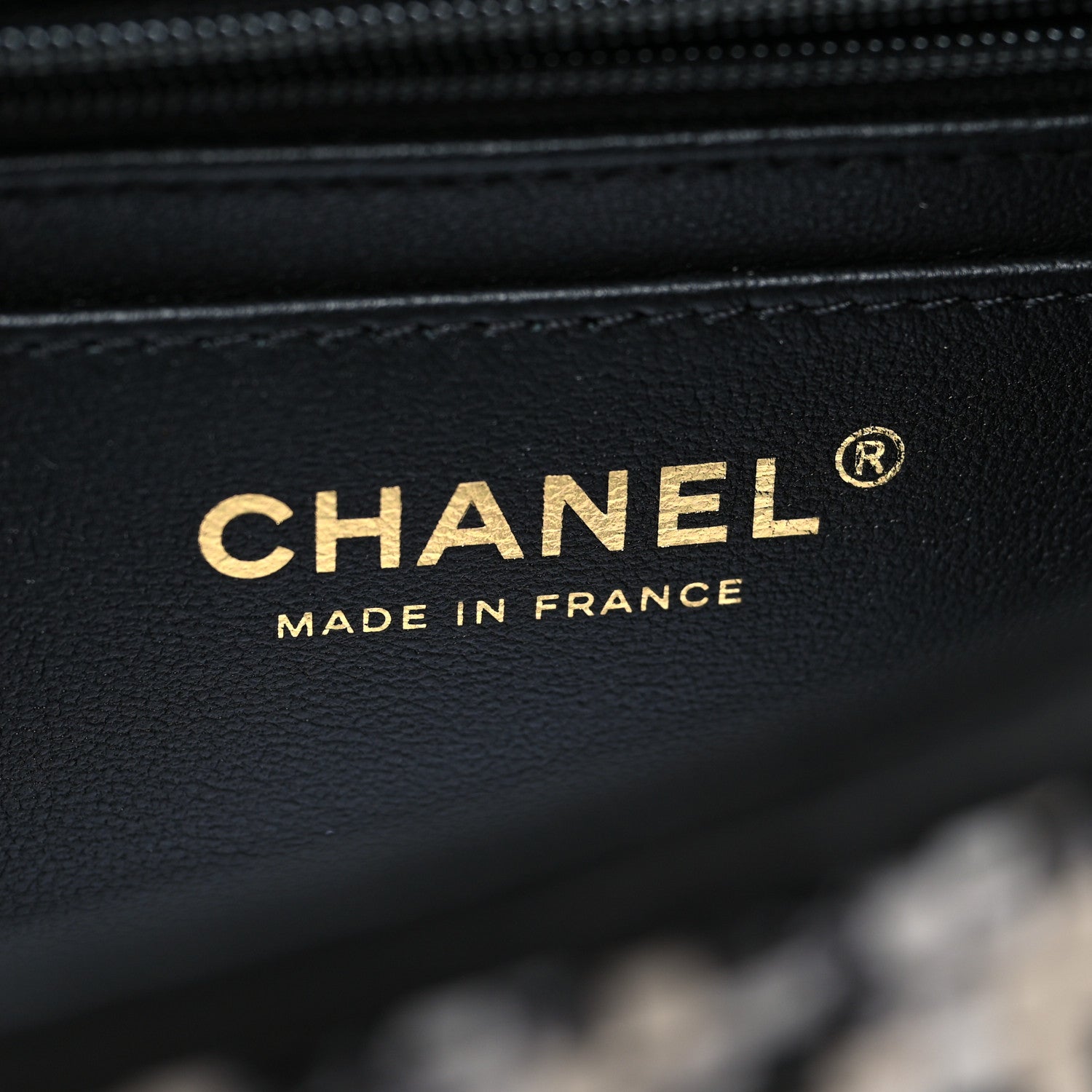 Chanel Metallic Lambskin Viscose Woven Flap Silver Black 6 of 11