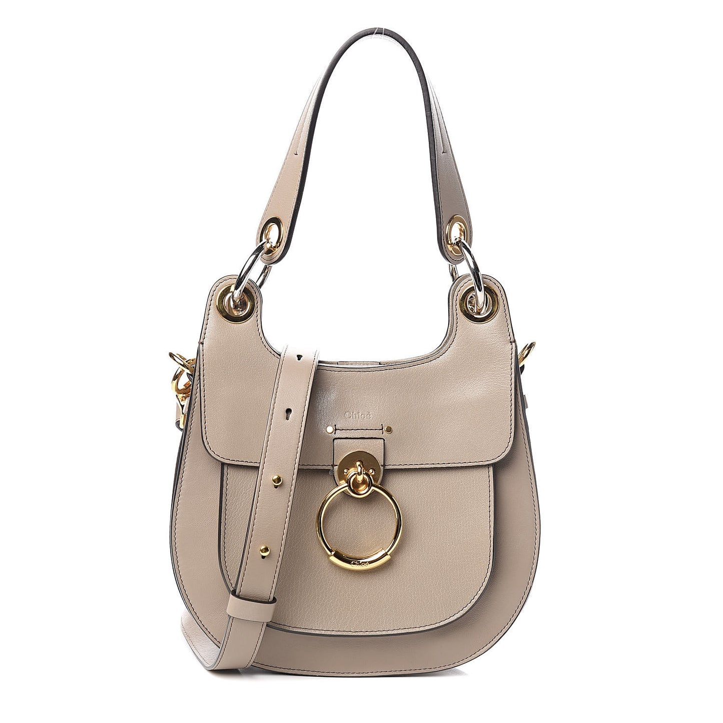 Calfskin Medium Tess Hobo Motty Grey