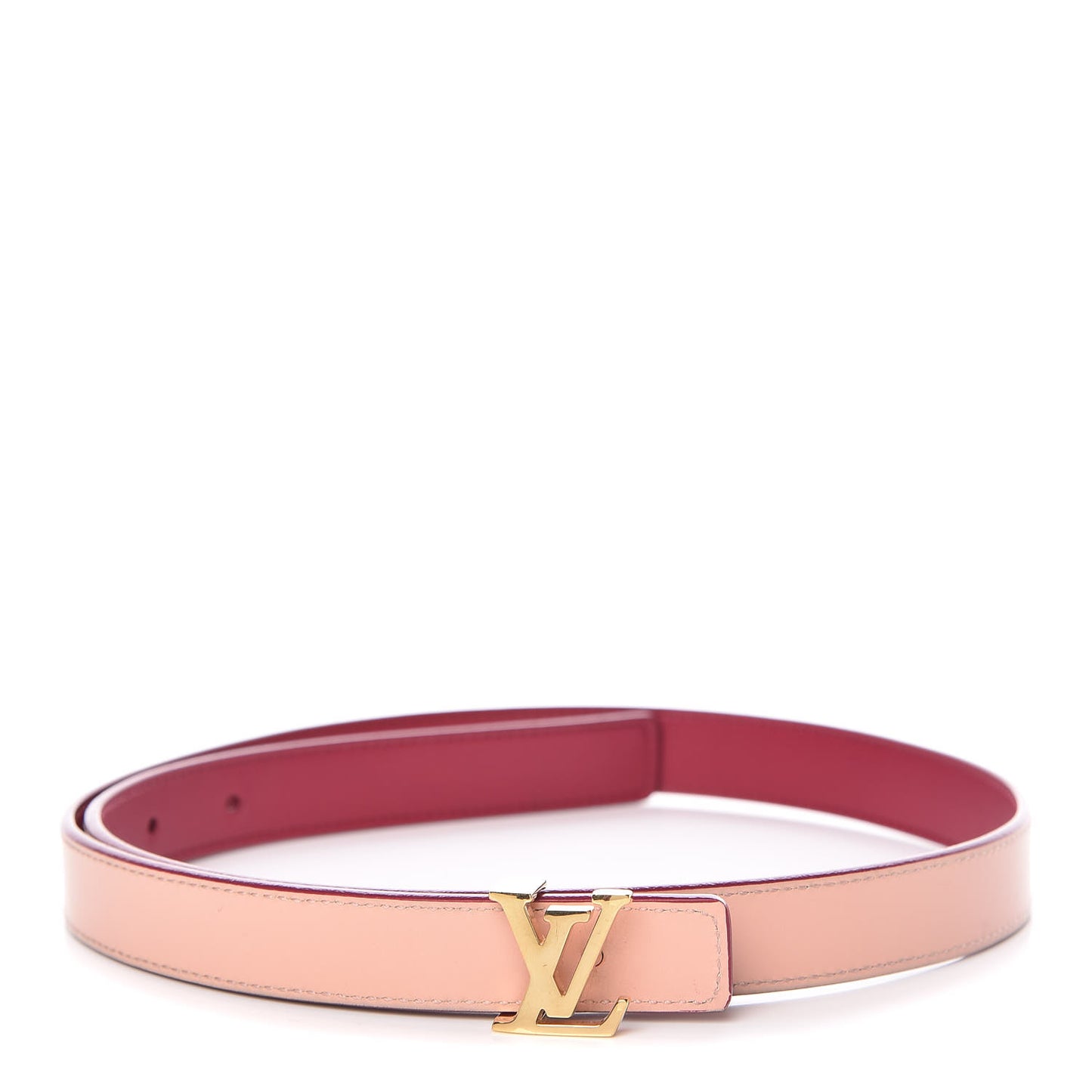 Taurillon Calfskin 20mm LV Initiales Reversible Belt 70 28 Bordeaux