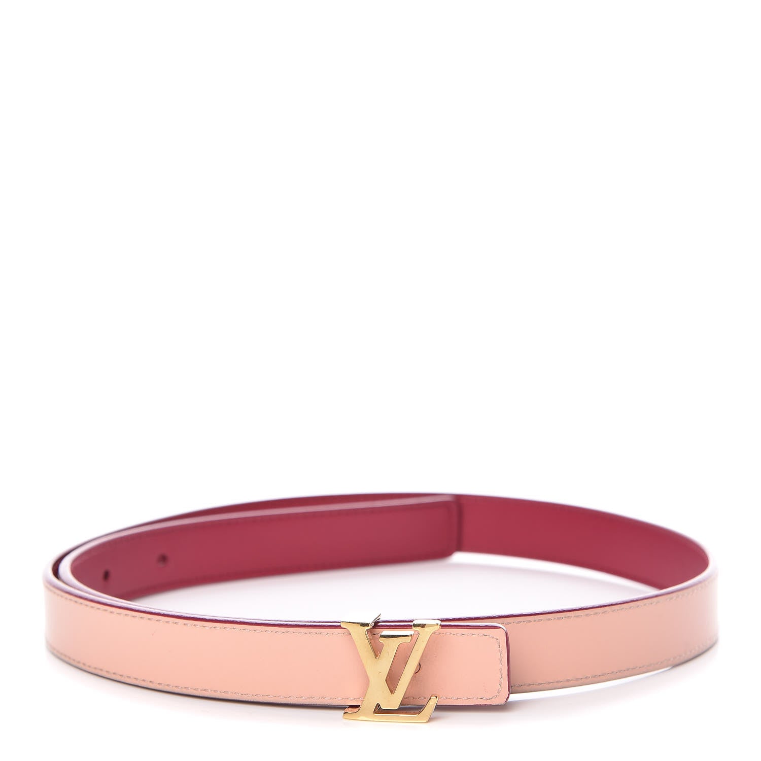 Louis Vuitton Taurillon Calfskin 20mm LV Initiales Reversible Belt 70 28 Bordeaux 1 of 6