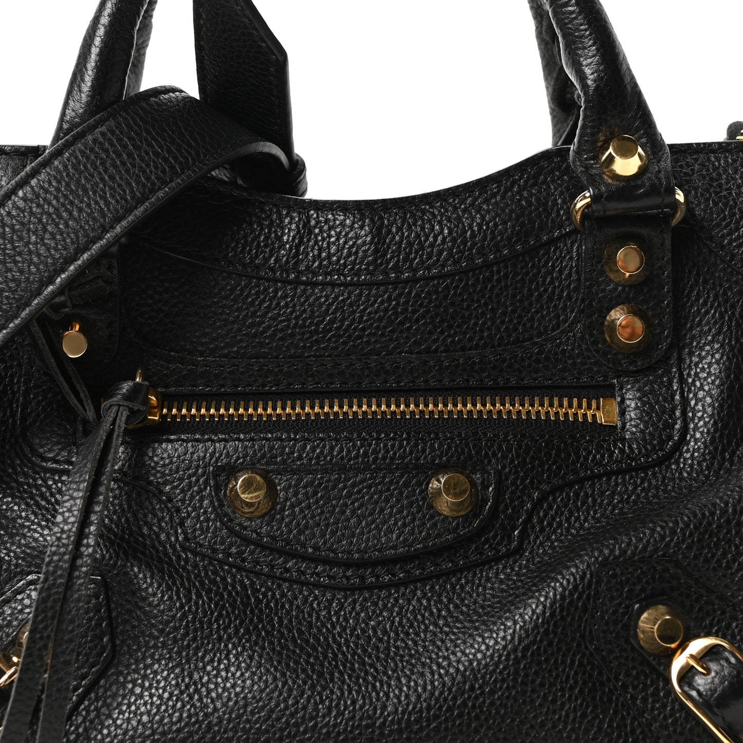 Agneau Classic Gold Hardware Mini City Black