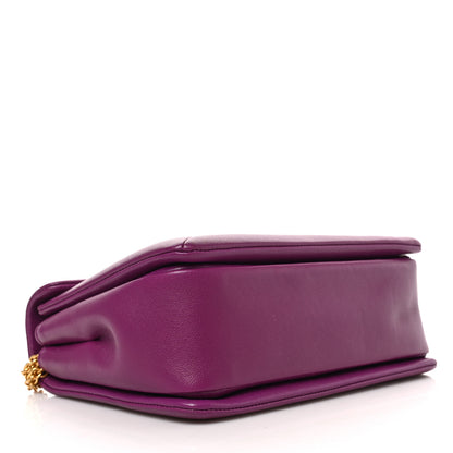 Valentino Garavani Nappa One Stud Chain Clutch Prune 4 of 8