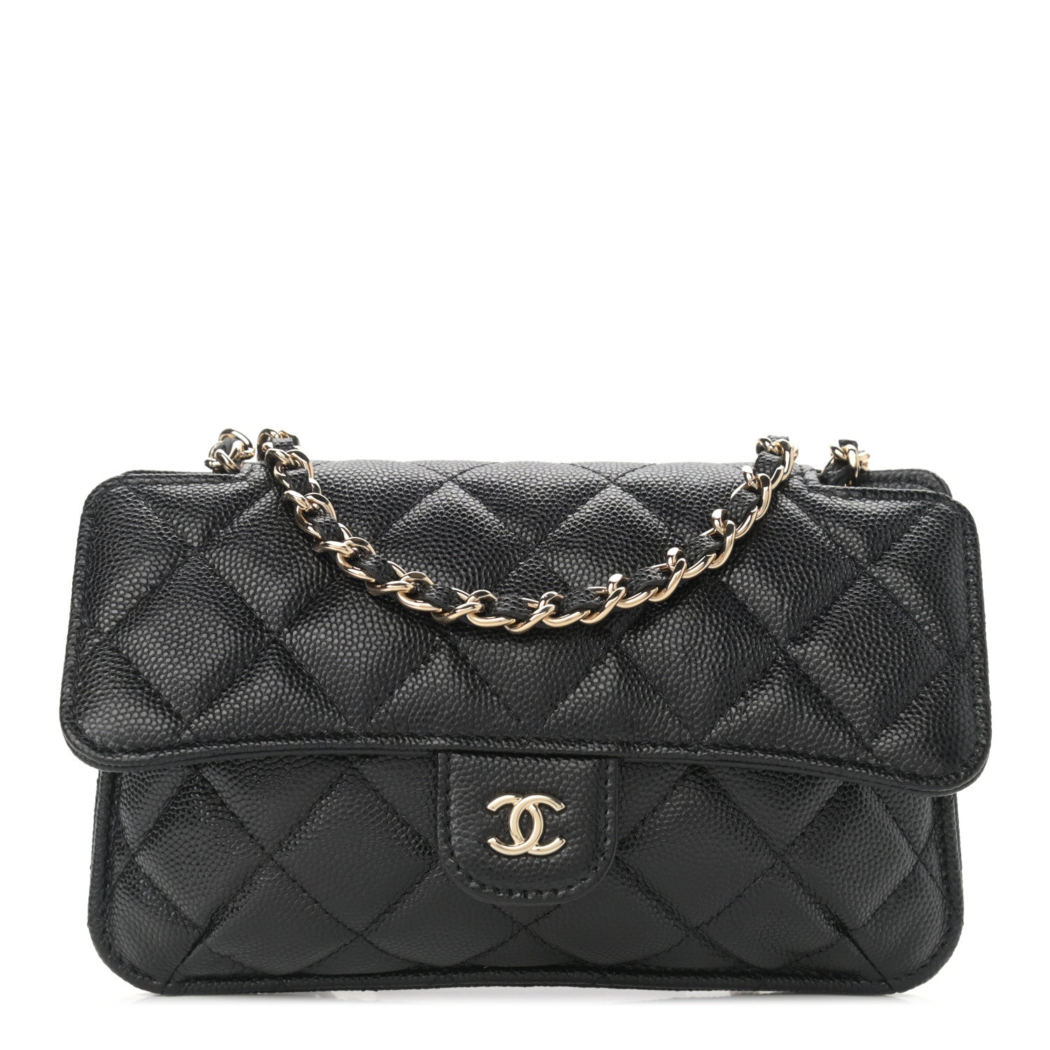 Chanel Caviar Fabric Graffiti Foldable Tote Bag With Chain Black Multicolor 11 of 17