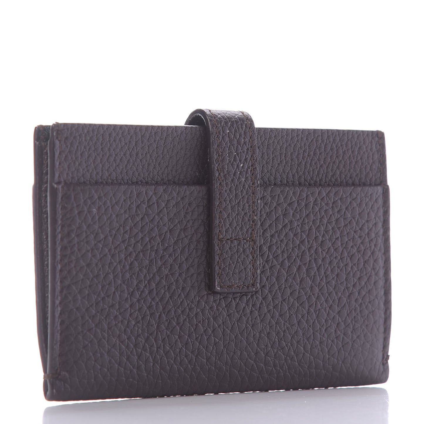 Grained Calfskin Sac De Jour Souple Card Case Black Tulipe