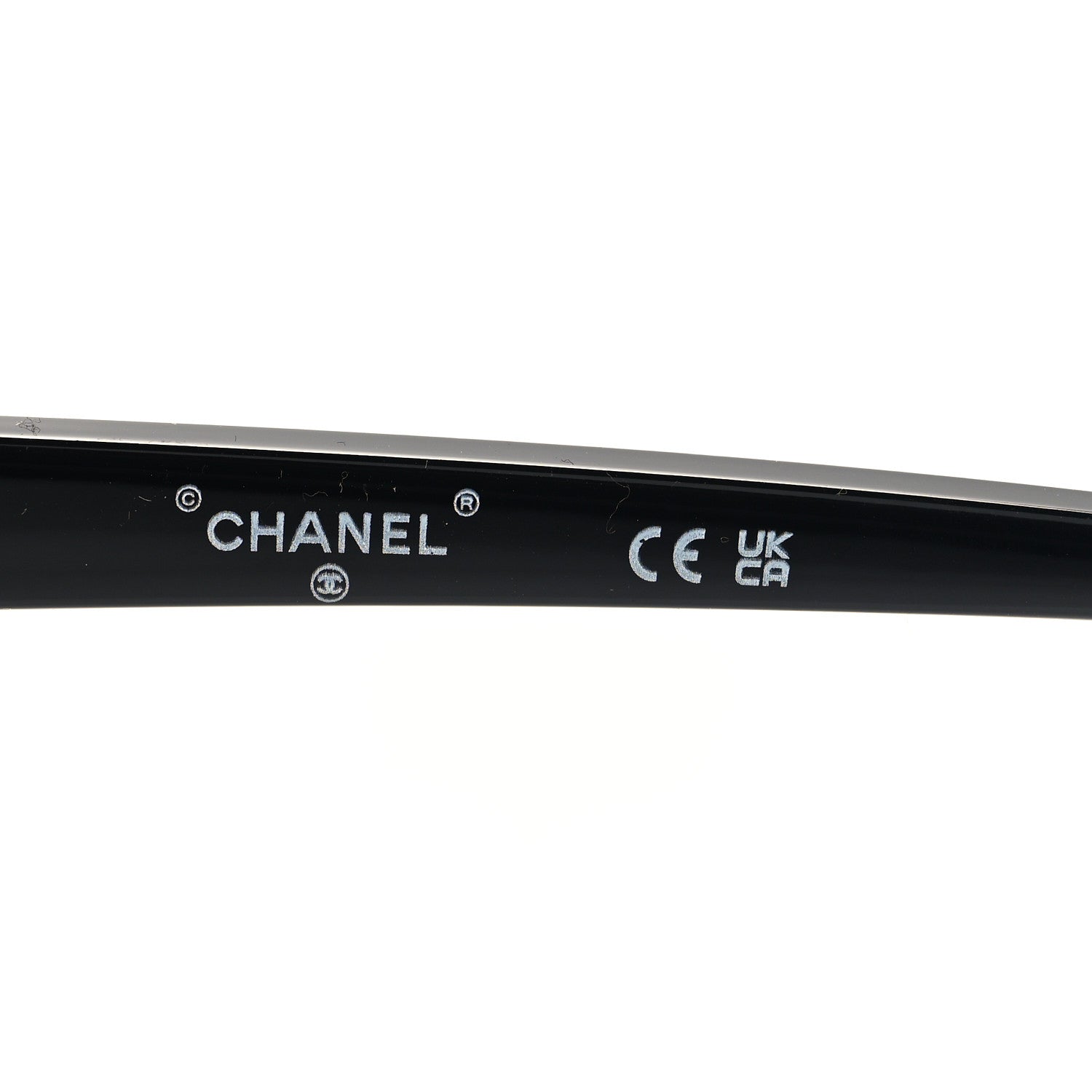 Chanel Nylon Crystal Square Sunglasses 71538 Black Grey 5 of 7