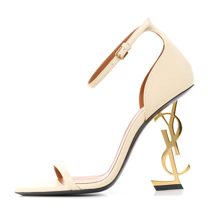 Saint Laurent Calfskin 110 Opyum Sandals 36.5 Real Beige 1 of 9