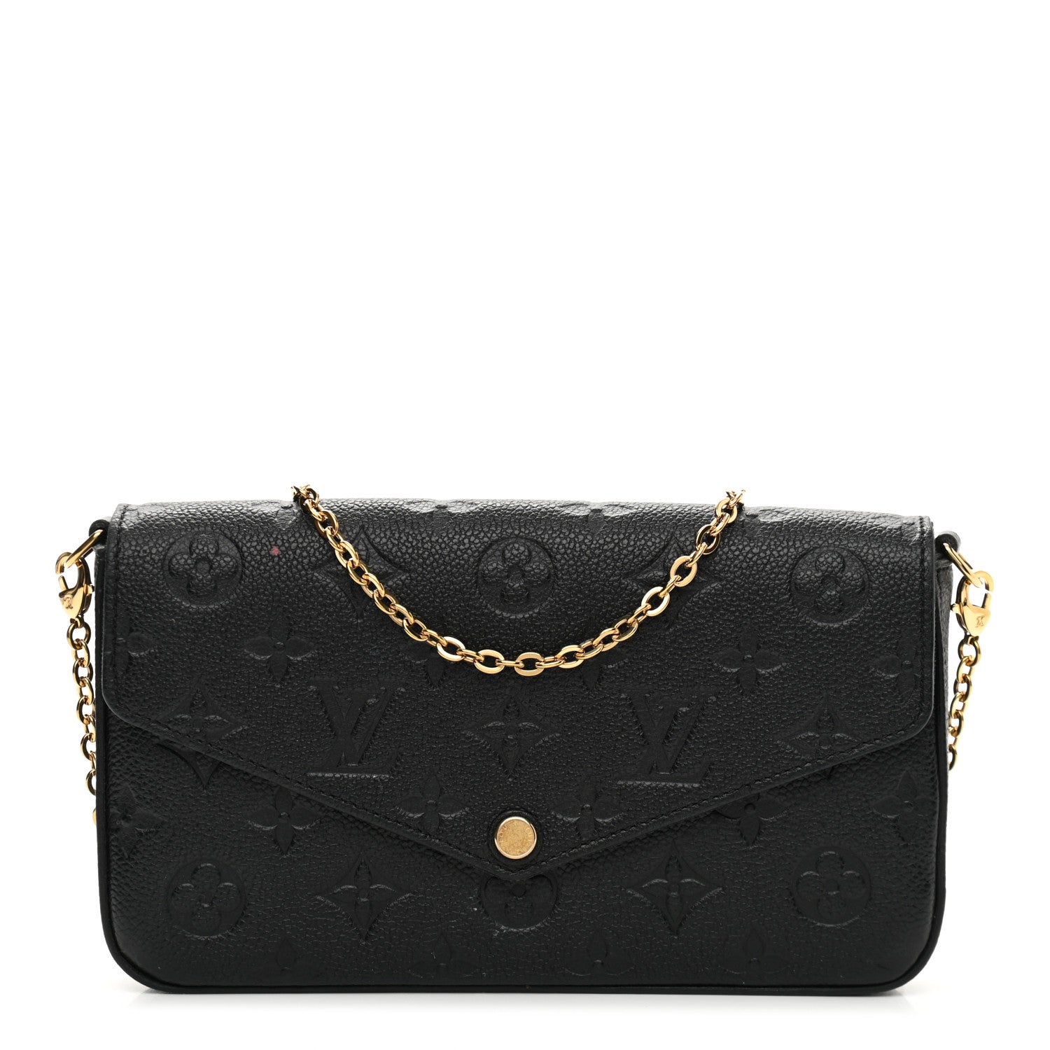 Louis Vuitton Empreinte Pochette Felicie Chain Wallet Black 3 of 12
