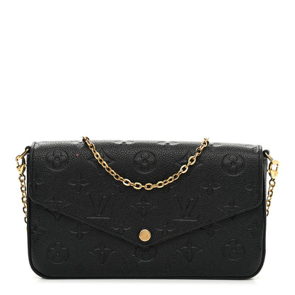 Louis Vuitton Empreinte Pochette Felicie Chain Wallet Black 3 of 12
